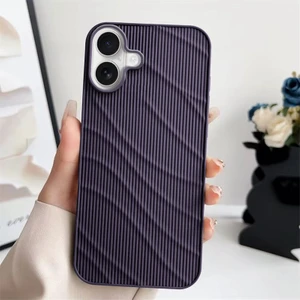 Apple iPhone 16 Plus Uyumlu Kılıf Zebana Fine-Line Silikon Kılıf Derin Mor