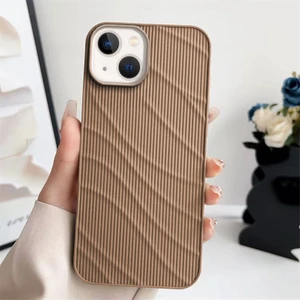 Apple iPhone 13 Uyumlu Kılıf Zebana Fine-Line Silikon Kılıf Desert Titanyum