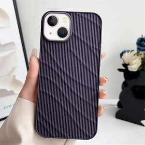 Apple iPhone 15 Uyumlu Kılıf Zebana Fine-Line Silikon Kılıf Derin Mor