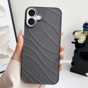 Apple iPhone 16 Uyumlu Kılıf Zebana Fine-Line Silikon Kılıf Gri