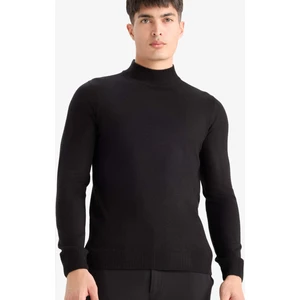 Slim Fit Dar Kesim Balıkçı Yaka Basic Düz Triko Kazak R1127AZ25WN