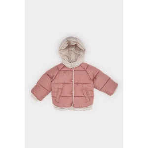 Kız Bebek Rüzgar Geçirmez Kapüşonlu Fermuarlı Şişme Mont C5312A525AU