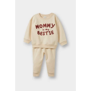 Erkek Bebek 2'li Takım Baskılı Sweatshirt Eşofman Altı