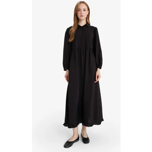 Gömlek Yaka Uzun Kollu Maxi Elbise F0350AX25AU