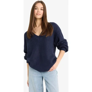 Oversize Geniş Kalıp V Yaka Triko Kazak