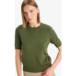 Regular Fit Bisiklet Yaka Kısa Kollu Kazak D6272AX25AU