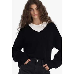 Oversize Geniş Kalıp V Yaka Triko Kazak Z7135AZ25WN