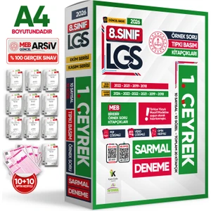 Karakutu Yayınları 2026 8.Sınıf LGS İlk 1.ÇEYREK Ekim-Kasım Ayı MEB Örnek Soru Tıpkı Basım Sarmal Deneme Paketi Çözümlü