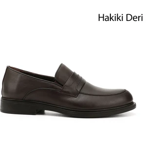 Erkek Kahve Hakiki Deri Klasik Ayakkabı