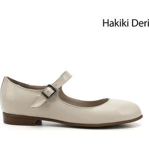 Gön  Deri Yuvarlak Burun Kadın Babet 24245