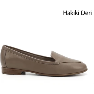 Kadın Vizon Hakiki Deri Babet