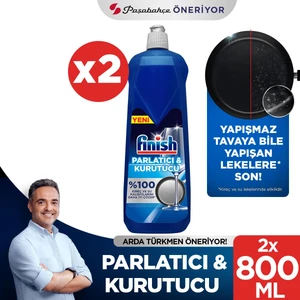 Bulaşık Makinesi Parlatıcı 2x800 ml - Camı Aşınmadan Korur, Parlatır ve Kokusuz Kurutma Özelliği ile