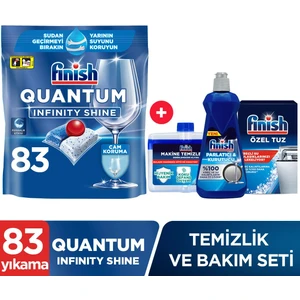 Quantum Infinity Shine Bulaşık Makinesi Tableti 83 Yıkama – İz Bırakmayan, Ferah Kokulu, Üstün Temizlik Performansı