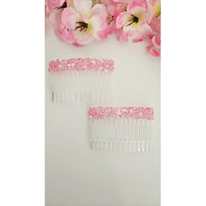 Taşlı Yan Tarak Toka 2 Adet 7 cm