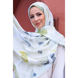 Romantik Çiçek Desenli Ipeksi Şal