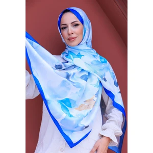 Romantik Çiçek Desenli Ipeksi Şal