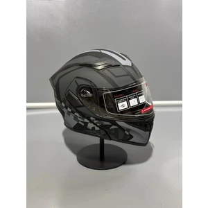 JK-902 Güneş Vizörlü Çene Açılır Kask H1 Grey