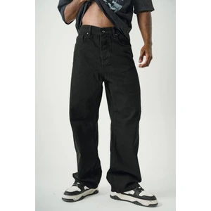 Siyah Baggy Kot Pantolon