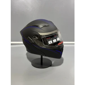 JK-902 Güneş Vizörlü Çene Açılır Kask H8 Blue