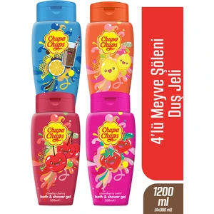 Chupa Chups Banyo ve Duş Jeli 4lü Meyve Şöleni Paketi 4X300ML