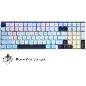 S100 Pro Brown Switch How Swap Rgb Mekanik Klavye Bluetooth Kablolu Kablosuz Bağlantı Buz Mavisi