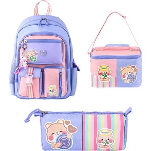 Muggle 3 Bölmeli Funny Okul Sırt Çanta Seti (Çanta+Beslenme Çantası+Kalemlik)