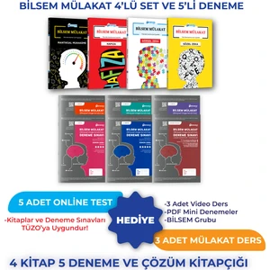 Tüm Sınıflar Için Bilsem Mülakat 4'lü Set ve 5'li Deneme