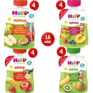 Organik X16 Adet Karışık Meyve Püreleri