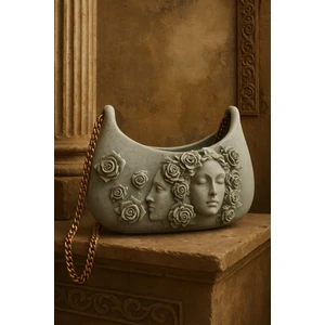 Antik Görünümlü Taş Desenli Tasarım Çanta