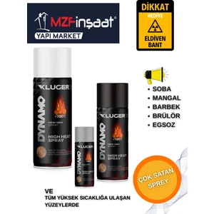 Kluger Siyah 700 °c Isıya Dayanıklı Boya(Soba Boyası,mangal , Boyası, Barbekü Boyası,kalerüfer Boyası)