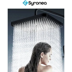 Ecoflow Siyah Robot Yağmurlama Tepe Duş Seti Yeni Model Duş Sistemleri Kaliteli