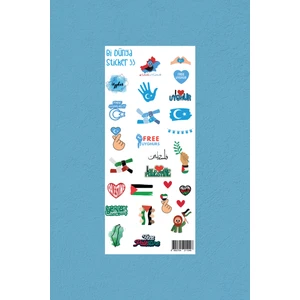 M33 – Doğu Türkistan - Filistin Temalı Sticker Seti