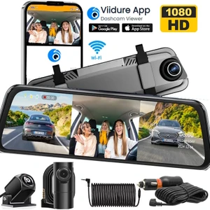 CC66 Üç (Ön +İç+ Arka) Kameralı 9,66" Tam Ekran Aynalı Araç İçi Kamera  Wifi