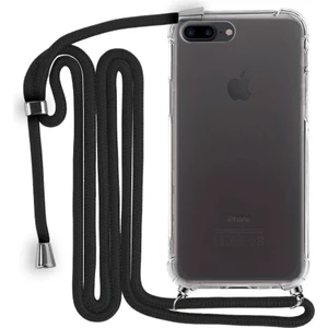 Piyasa Sepeti iPhone 7 Plus Boyun Askılı Şeffaf Tank Kılıf Siyah