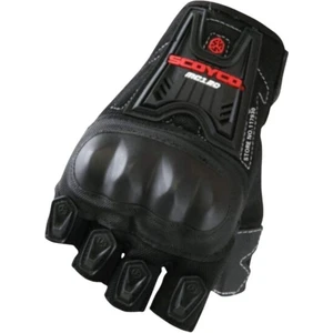 MC12D Yarım Parmak Motosiklet Eldiveni - Kırmızı | Sert Plastik Full Koruma