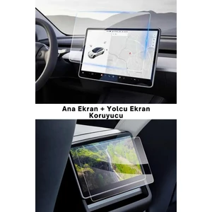 Tesla Model Y Juniper 2025 Sürücü ve Arka Ekran Araç Multimedya Ultra Ince Ekran Koruyucu