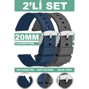 Huawei Gt Gt2 Gt3 42mm Elegant Samsung Galaxy Watch 4 5 5 Pro 6 20mm Silikon Saat Kordonu Kayışı MR3