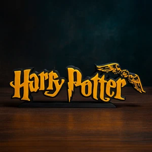 Harry Potter Yazılı 3D Dekoratif Obje 20CM | Masaüstü Süs ve Duvar Aksesuarı | Film Temalı Hediye