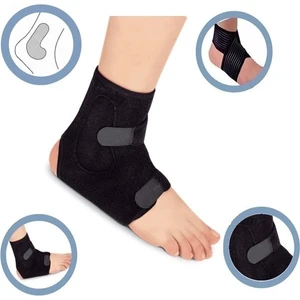 Ayak Bilekliği 8 Bandajlı Malleol Destekli Cırtlı Sağ ve Sol Kullanılabilir Spor Ayak Bilekliği