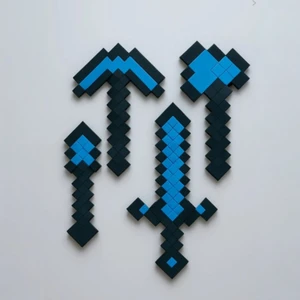 4’lü Craft Set – Balta, Kılıç, Ok & Kürek (Mc)