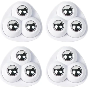 4&apos;lü Döner Tekerlekli Eşya Taşıma Aparatı – 360 Derece Döner Paslanmaz Çelik Tekerlek, Bilyeli Eşya Kaydırma Aparatı