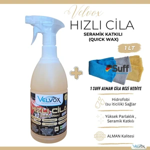 Hızlı Cila Seramik Katkılı 1 Lt + Suff Alman Cila Bezi Hediye, Hızlı Cila, Oto Cila, Quick Wax