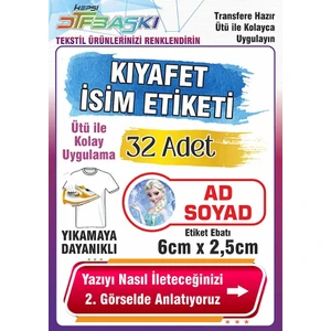 Ütü Ile Yapışan Okul Kıyafeti Etiketi Isme Özel