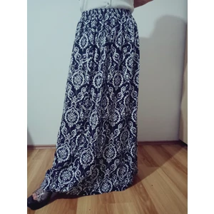 Beli Lastikli Desenli Viskon Basma Kumaş Maxi Boy Anne ETEK38BEDEN 100KILO