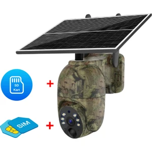 INOX Sim Kartlı Dönebilen Solar Panelli 4g Fotokapan Kamera + Sim Kart