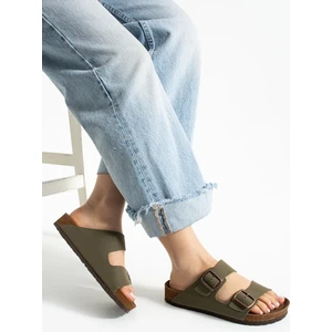 Fuga Comfort Haki Unisex Tokalı Terlik – Ortopedik, Hafif, Kaymaz Taban