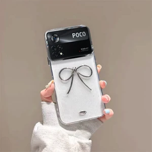 Xiaomi Poco X4 Pro 5g Uyumlu Kılıf Zebana Bow Silikon Kılıf Şeffaf