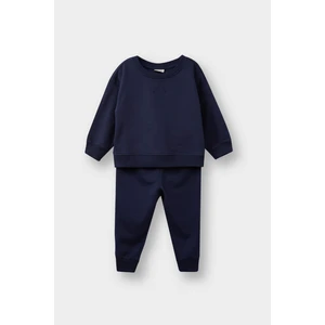 Erkek Bebek 2'li Takım Basic Düz Sweatshirt Eşofman Altı E8434A525WN