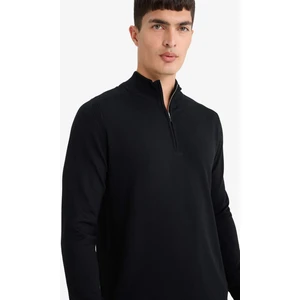 Standart Fit Dik Yaka Yarım Fermuarlı Triko Kazak D0624AX25AU