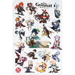 Genshin Impact Anime Video Oyun Gaming Bilgisayar Oyunu Sticker Paketi – Telefon, Laptop, Bullet Journal ve Defter Için Yapışkanlı Folyo Etiket Seti